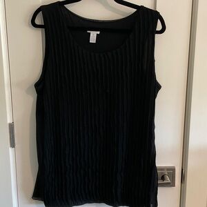 Chico's Black Textured Sleeveless Blouse
